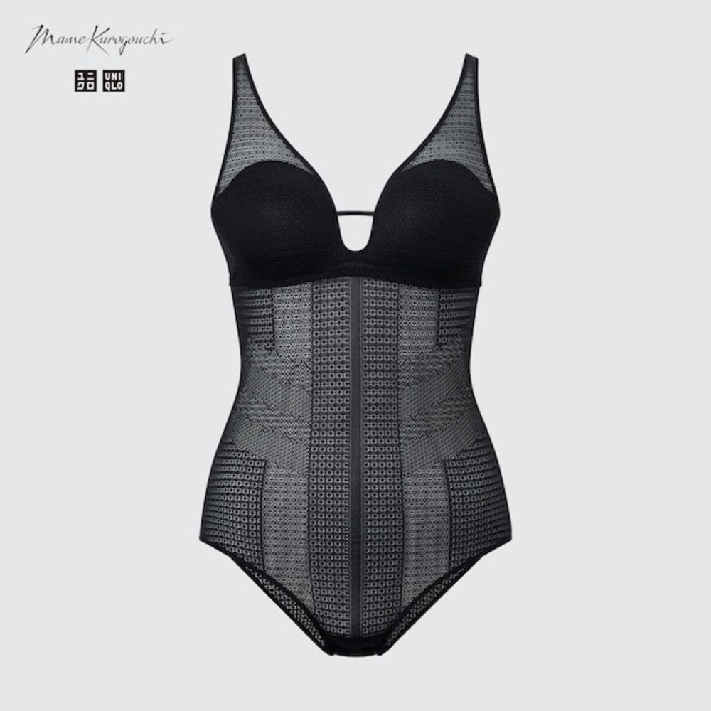 NWT: Uniqlo & Mame Kurogouchi
sheer Mesh Bra Bodysuit In Black, Size Medium